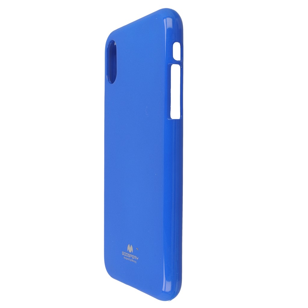 Pokrowiec etui silikonowe Mercury JELLY CASE niebieskie APPLE iPhone X / 5