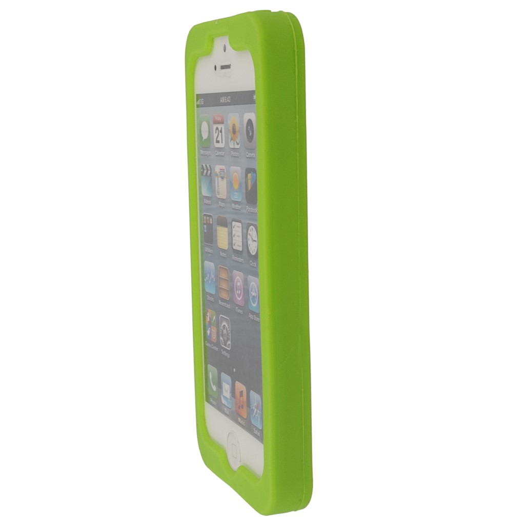 Pokrowiec etui silikonowe 3D Zebra 2 zielona APPLE iPhone SE / 5