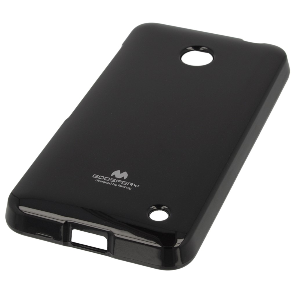 Pokrowiec etui silikonowe Mercury JELLY CASE czarne NOKIA Lumia 635