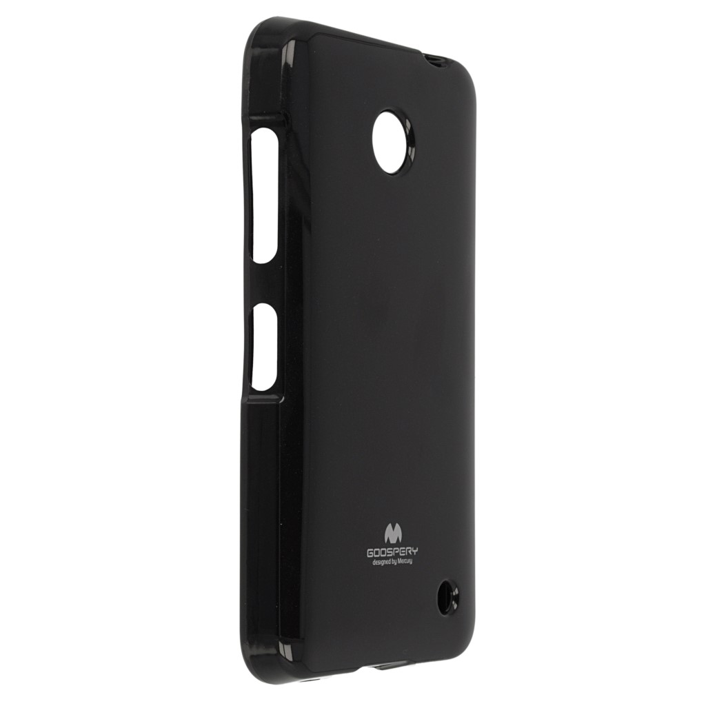 Pokrowiec etui silikonowe Mercury JELLY CASE czarne NOKIA Lumia 630 / 8