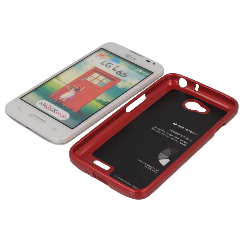 Pokrowiec etui silikonowe Mercury JELLY CASE czerwone LG G Pro Lite Dual D686 / 9