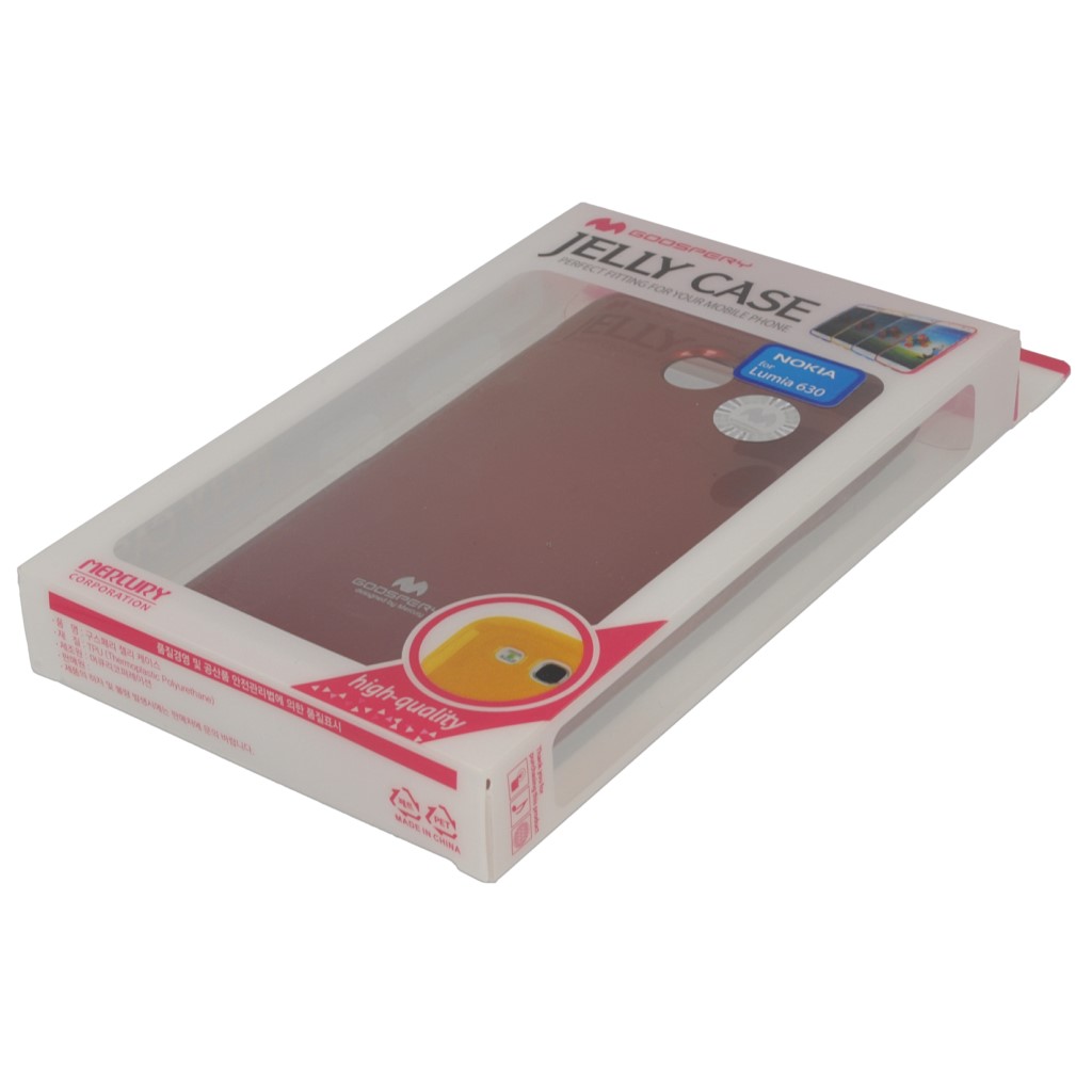 Pokrowiec etui silikonowe Mercury JELLY CASE czerwone NOKIA Lumia 630 / 10