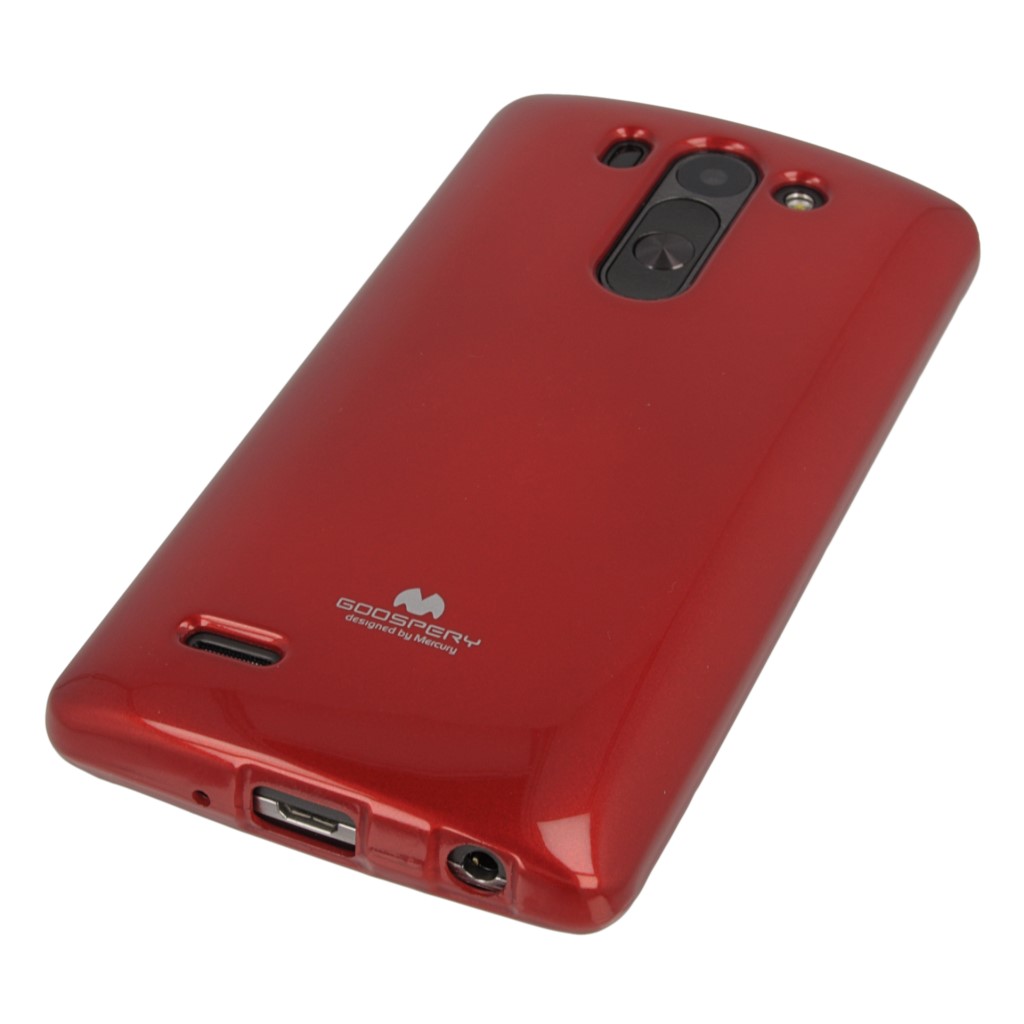 Pokrowiec etui silikonowe Mercury JELLY CASE czerwone LG G3 mini