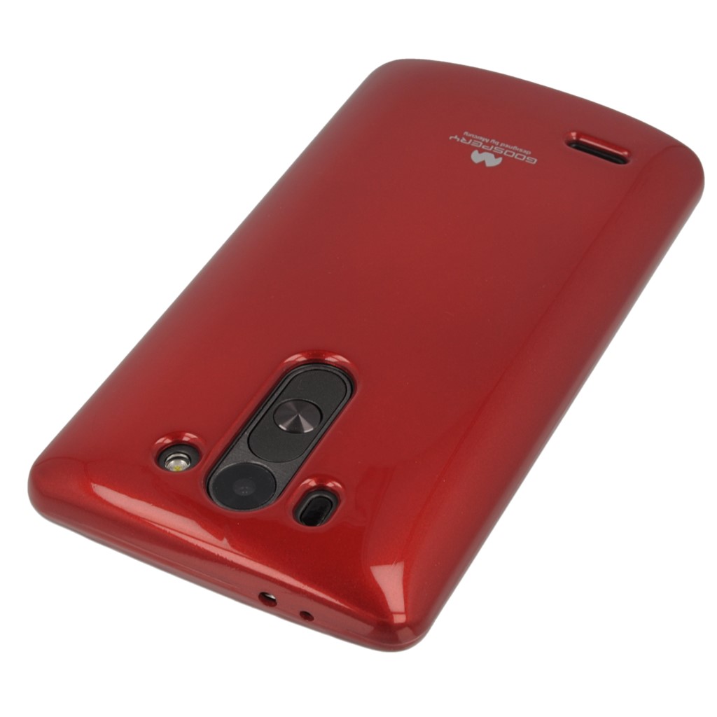 Pokrowiec etui silikonowe Mercury JELLY CASE czerwone LG G3 mini / 2