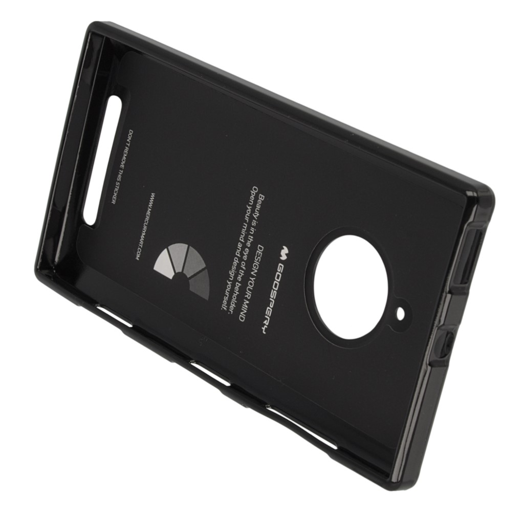 Pokrowiec etui silikonowe Mercury JELLY CASE czarne NOKIA Lumia 830 / 5