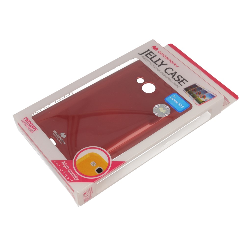 Pokrowiec etui silikonowe Mercury JELLY CASE czerwone Microsoft Lumia 535 Dual SIM / 9