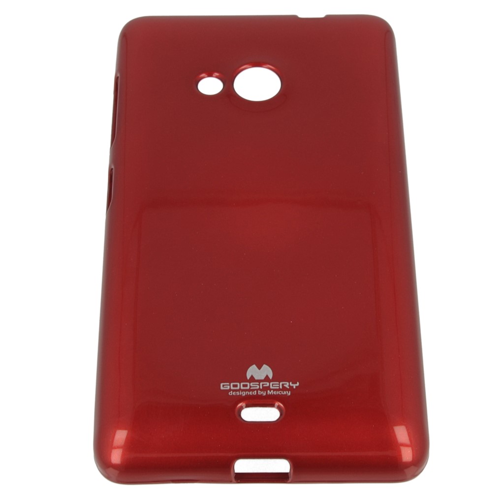 Pokrowiec etui silikonowe Mercury JELLY CASE czerwone Microsoft Lumia 535 / 7