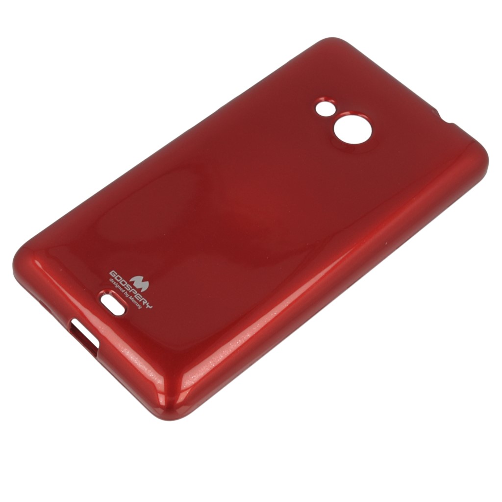 Pokrowiec etui silikonowe Mercury JELLY CASE czerwone Microsoft Lumia 535