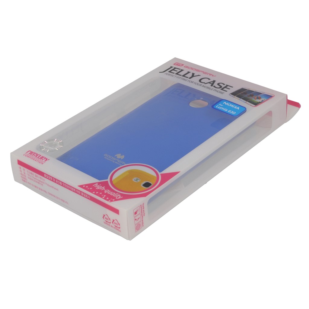 Pokrowiec etui silikonowe Mercury JELLY CASE niebieskie NOKIA Lumia 630 / 8