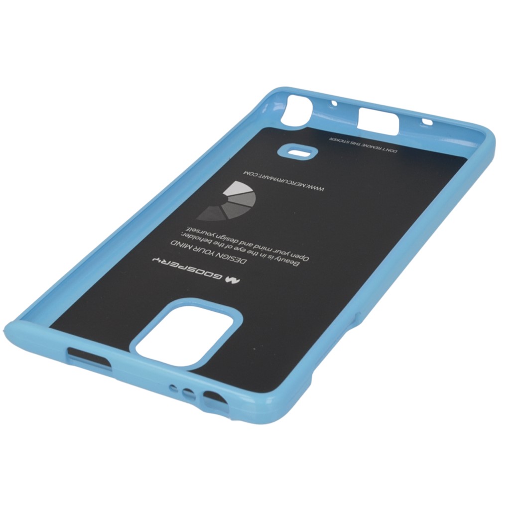 Pokrowiec etui silikonowe Mercury JELLY CASE bkitne SAMSUNG Galaxy Note 4 Edge / 4