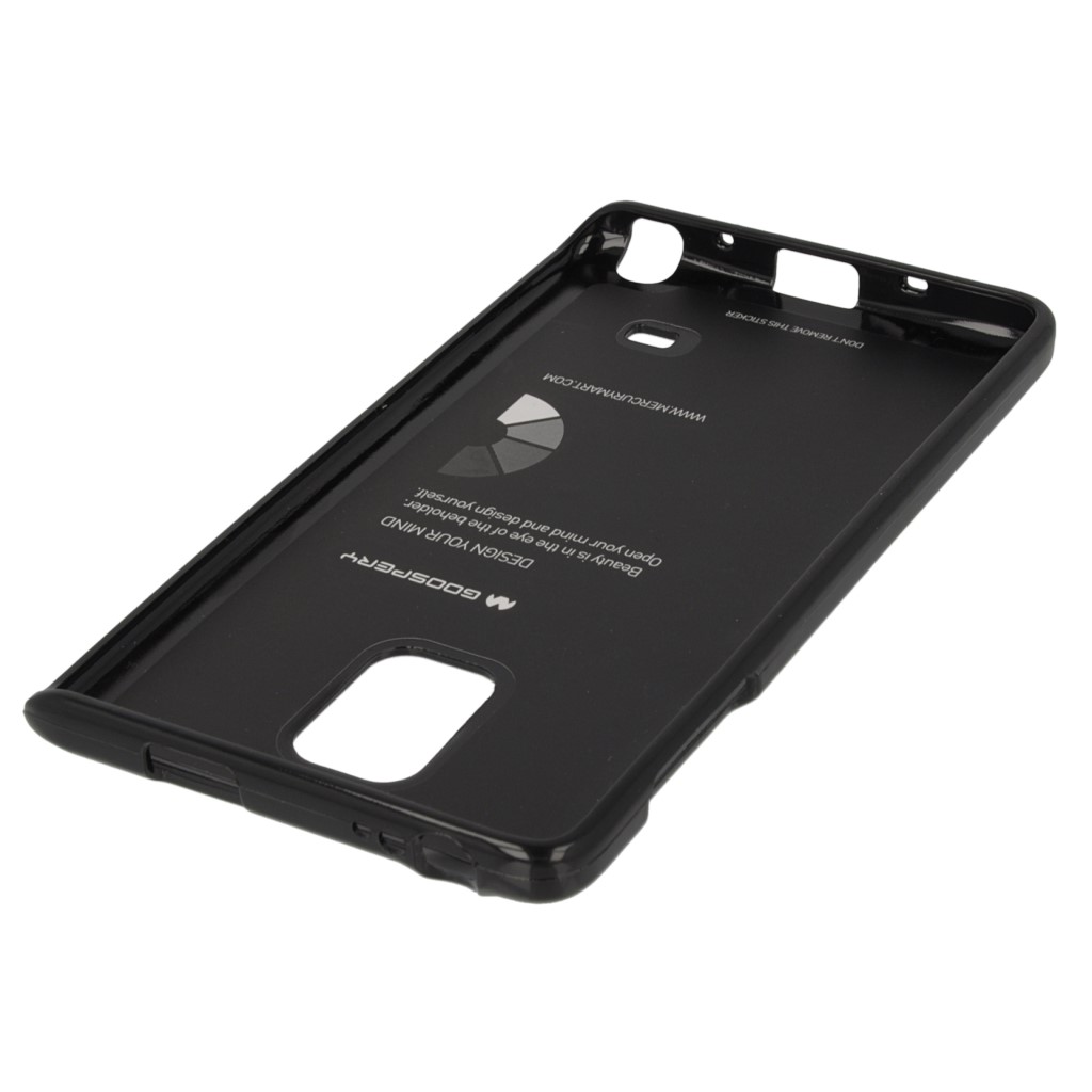 Pokrowiec etui silikonowe Mercury JELLY CASE czarne SAMSUNG Galaxy Note 4 Edge / 4
