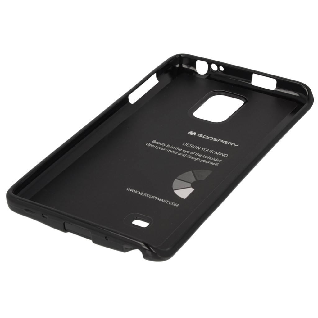 Pokrowiec etui silikonowe Mercury JELLY CASE czarne SAMSUNG Galaxy Note 4 Edge / 3