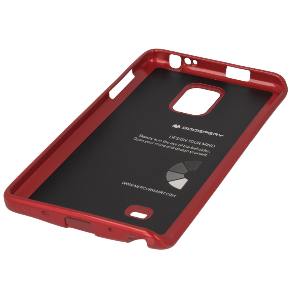Pokrowiec etui silikonowe Mercury JELLY CASE czerwone SAMSUNG Galaxy Note 4 Edge / 3