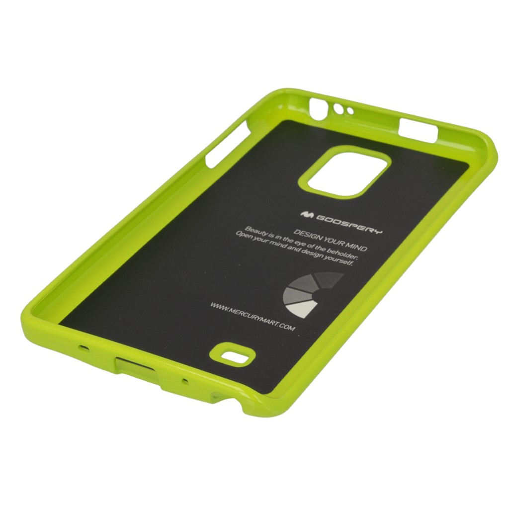 Pokrowiec etui silikonowe Mercury JELLY CASE limonkowy SAMSUNG Galaxy Note 4 Edge / 3