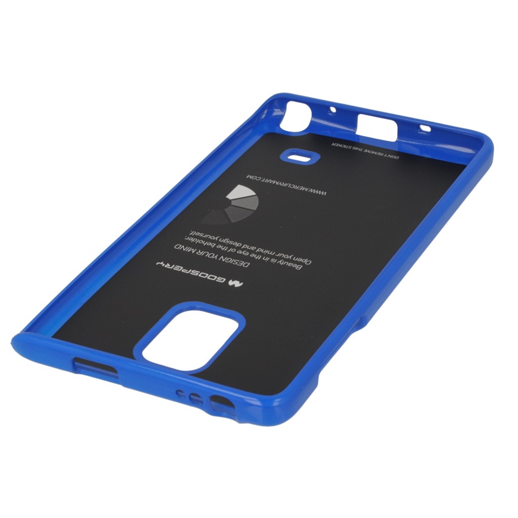 Pokrowiec etui silikonowe Mercury JELLY CASE niebieskie SAMSUNG Galaxy Note 4 Edge / 4