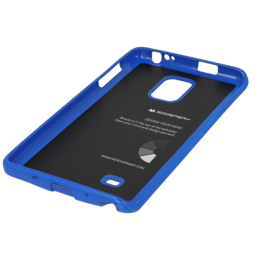 Pokrowiec etui silikonowe Mercury JELLY CASE niebieskie SAMSUNG Galaxy Note 4 Edge / 3