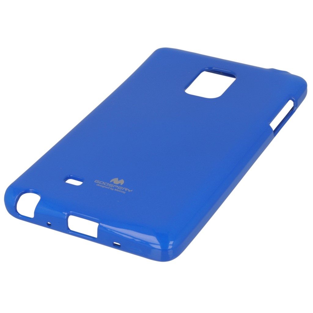 Pokrowiec etui silikonowe Mercury JELLY CASE niebieskie SAMSUNG Galaxy Note 4 Edge