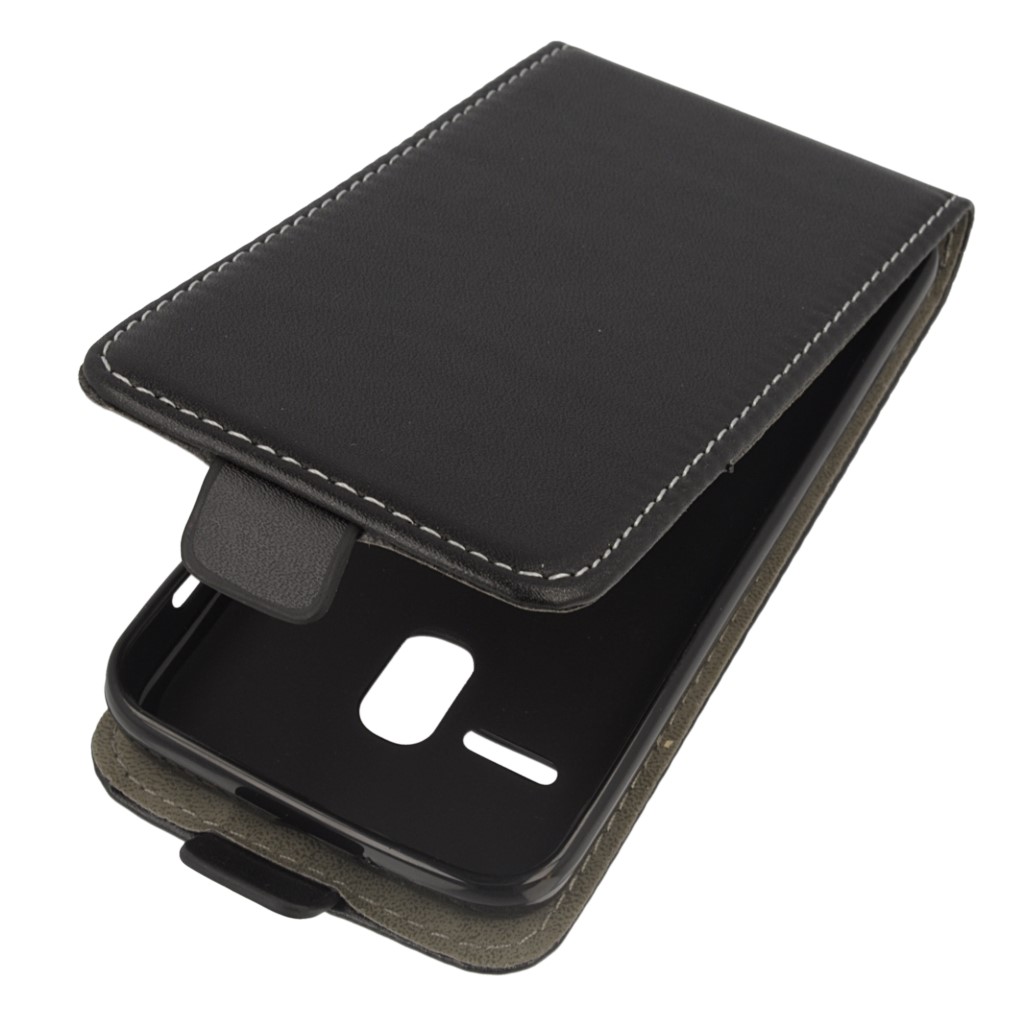 Pokrowiec z klapk na magnes Prestige Slim Flexi czarny ALCATEL One Touch Pixi 3 4.5 cala