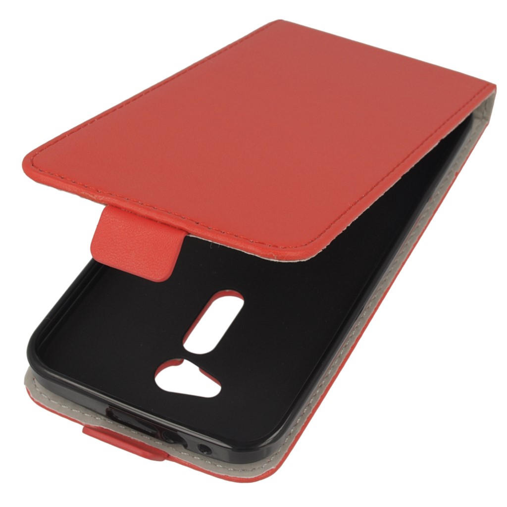 Pokrowiec z klapk na magnes Prestige Slim Flexi czerwony ASUS ZenFone 2 5 cali