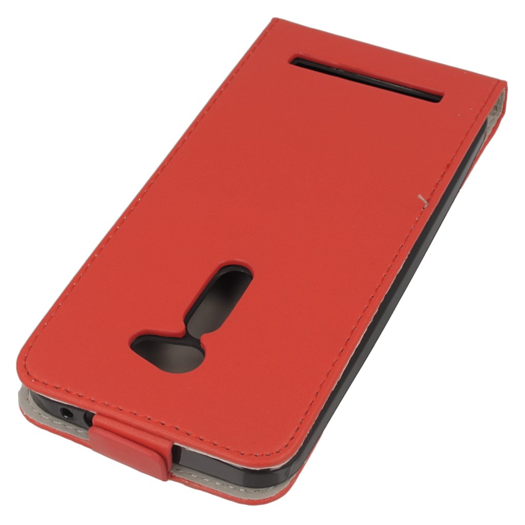 Pokrowiec z klapk na magnes Prestige Slim Flexi czerwony ASUS ZenFone 2 5 cali / 4