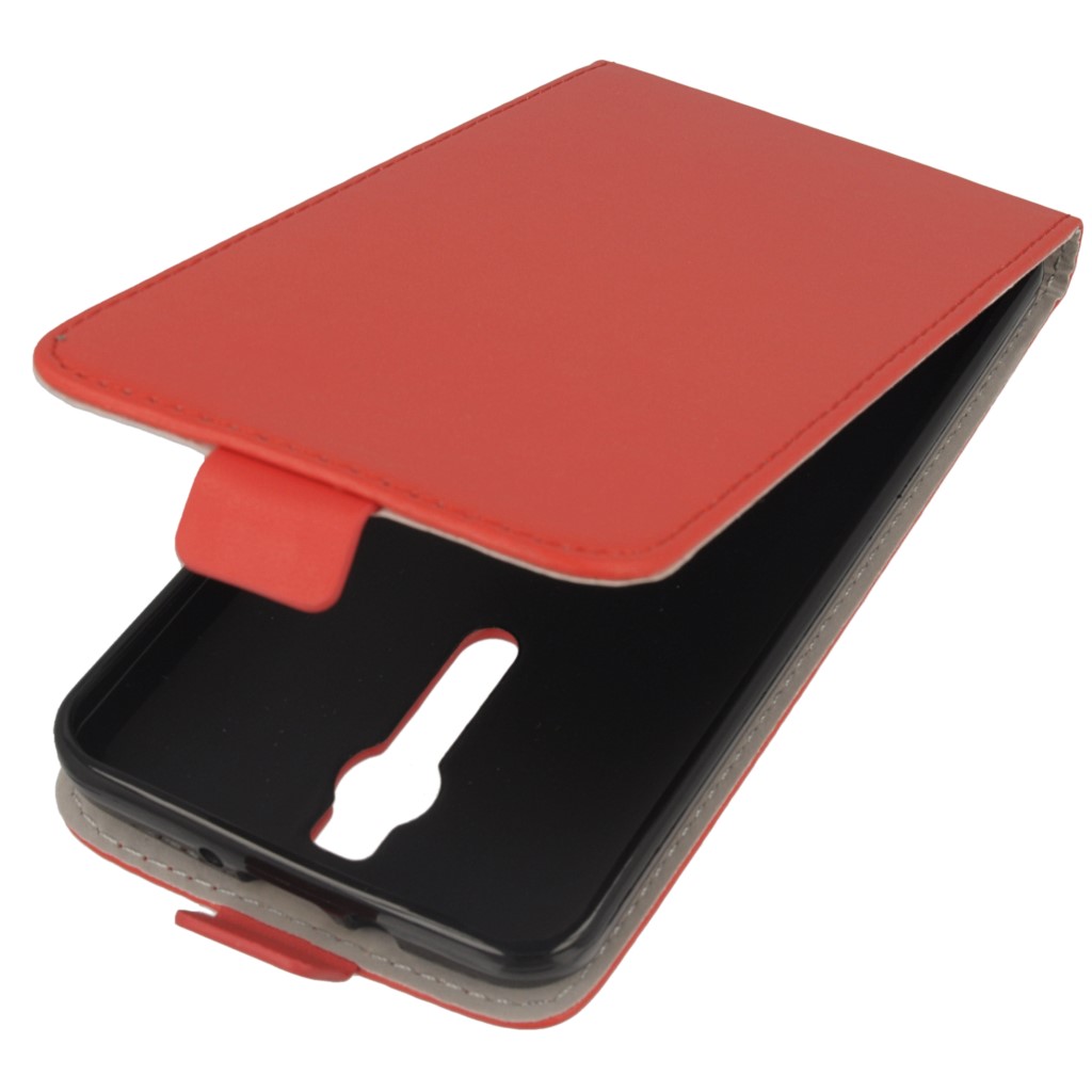 Pokrowiec z klapk na magnes Prestige Slim Flexi czerwony ASUS ZenFone 2 5.5 cala