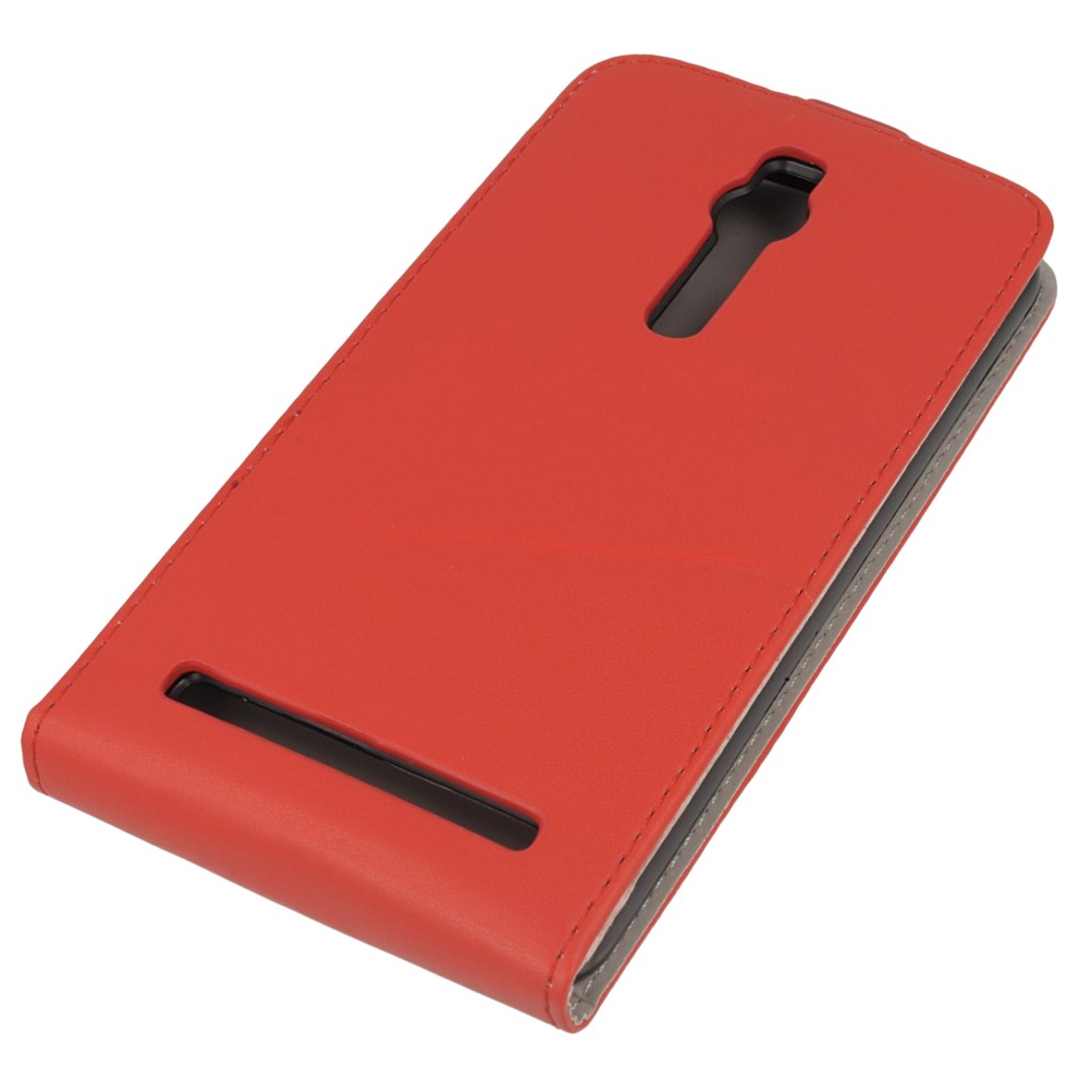 Pokrowiec z klapk na magnes Prestige Slim Flexi czerwony ASUS ZenFone 2 5.5 cala / 5
