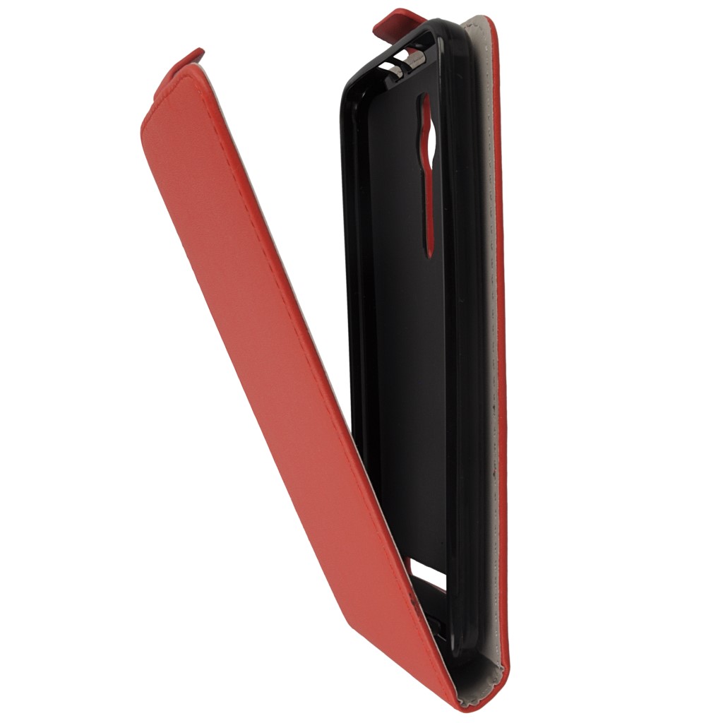 Pokrowiec z klapk na magnes Prestige Slim Flexi czerwony ASUS ZenFone 2 5.5 cala / 7