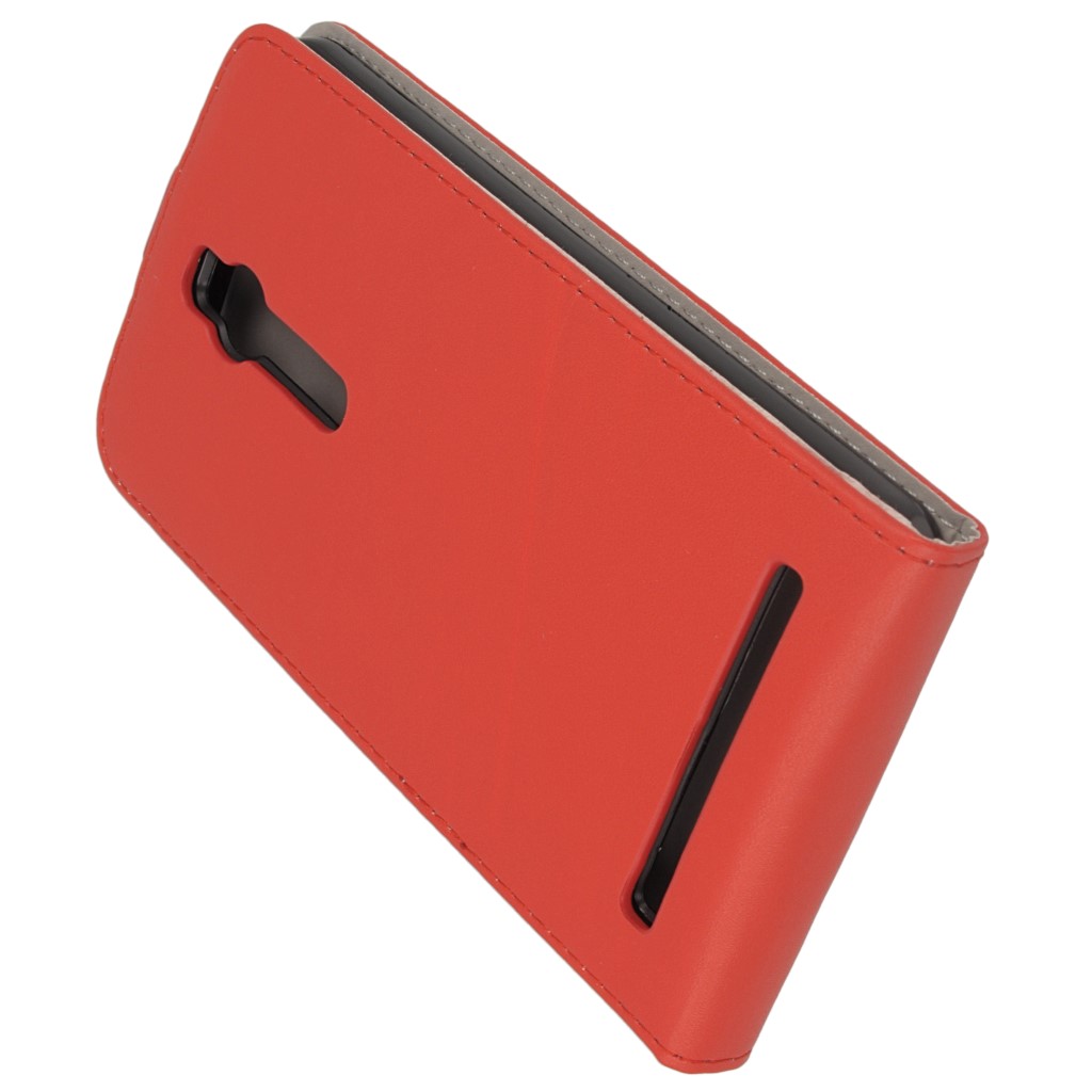 Pokrowiec z klapk na magnes Prestige Slim Flexi czerwony ASUS ZenFone 2 5.5 cala / 9