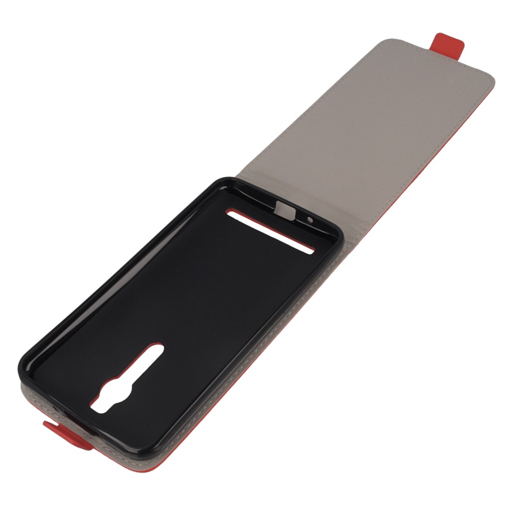 Pokrowiec z klapk na magnes Prestige Slim Flexi czerwony ASUS ZenFone 2 5.5 cala / 10