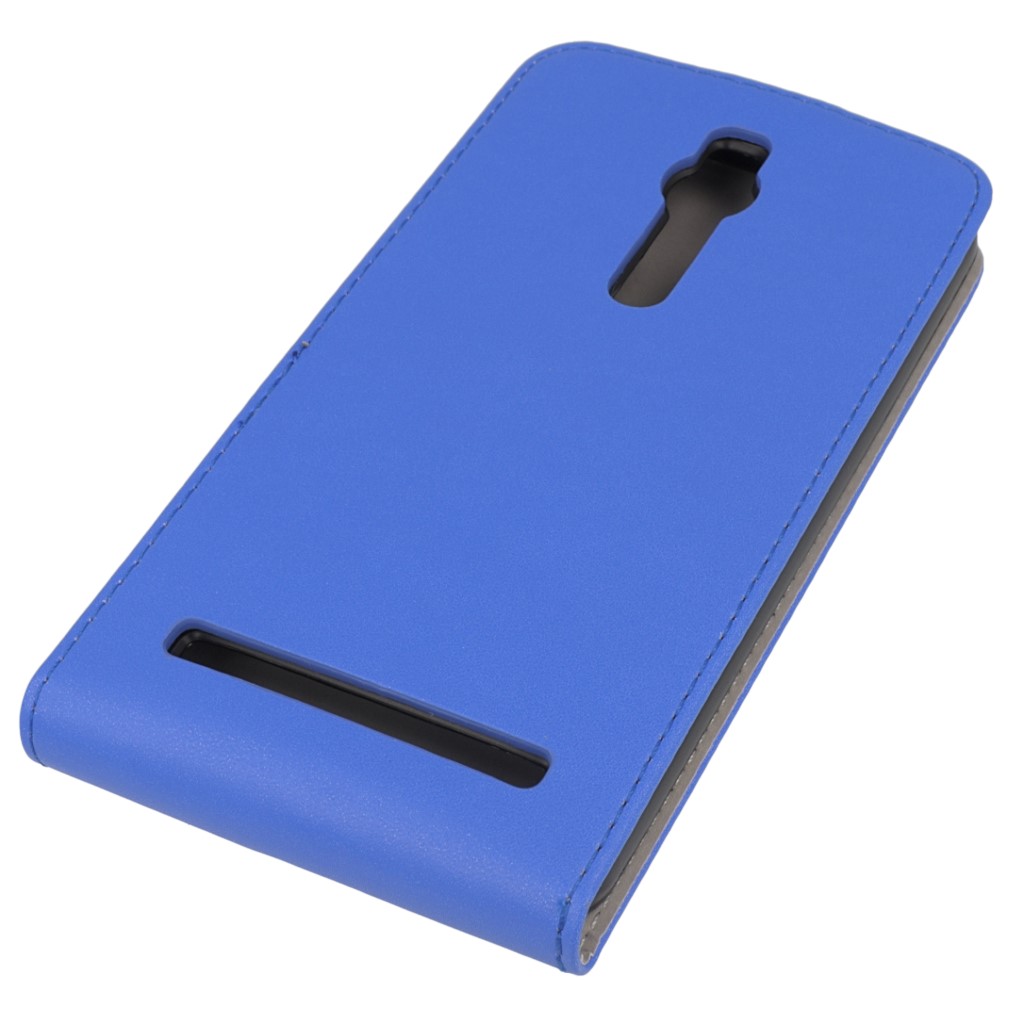 Pokrowiec z klapk na magnes Prestige Slim Flexi niebieski ASUS ZenFone 2 5.5 cala / 5