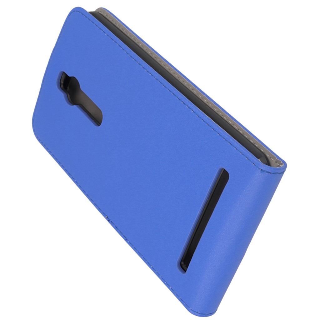 Pokrowiec z klapk na magnes Prestige Slim Flexi niebieski ASUS ZenFone 2 5.5 cala / 9