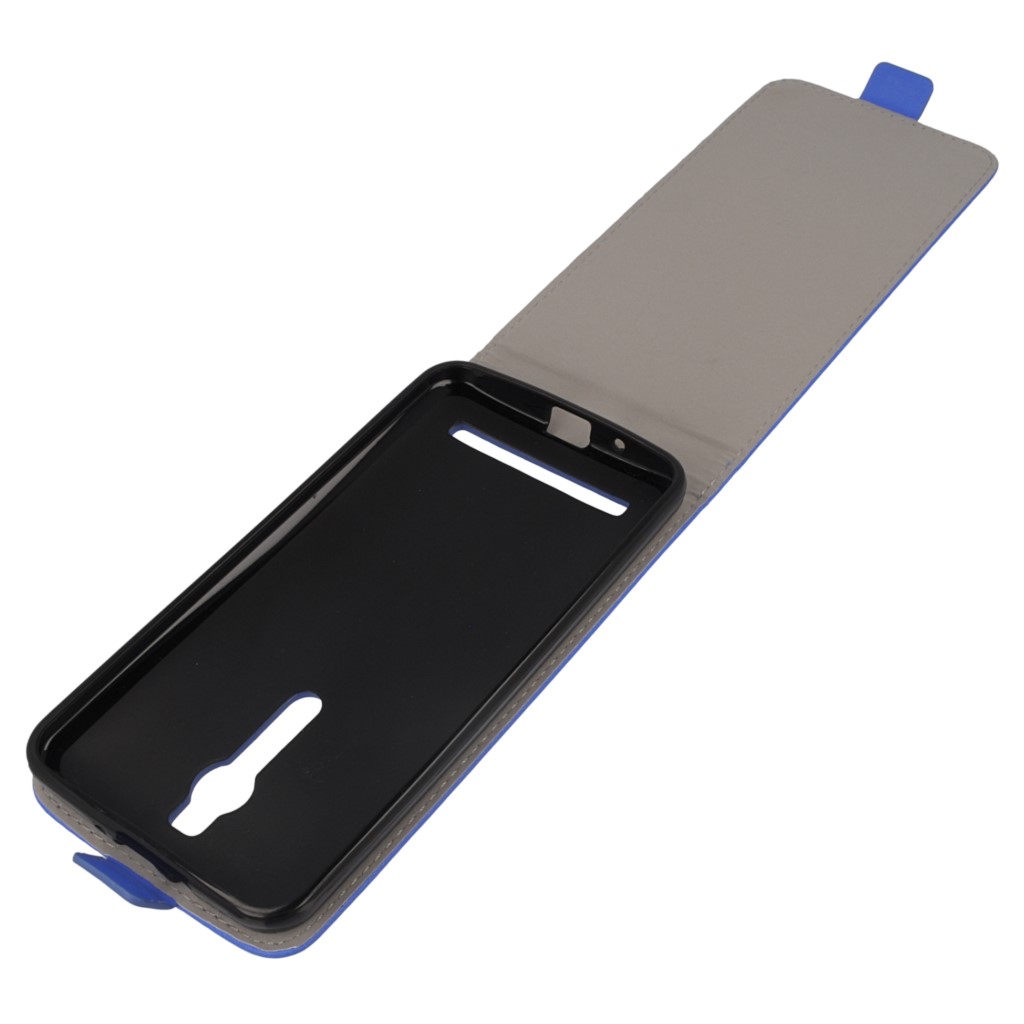 Pokrowiec z klapk na magnes Prestige Slim Flexi niebieski ASUS ZenFone 2 5.5 cala / 10