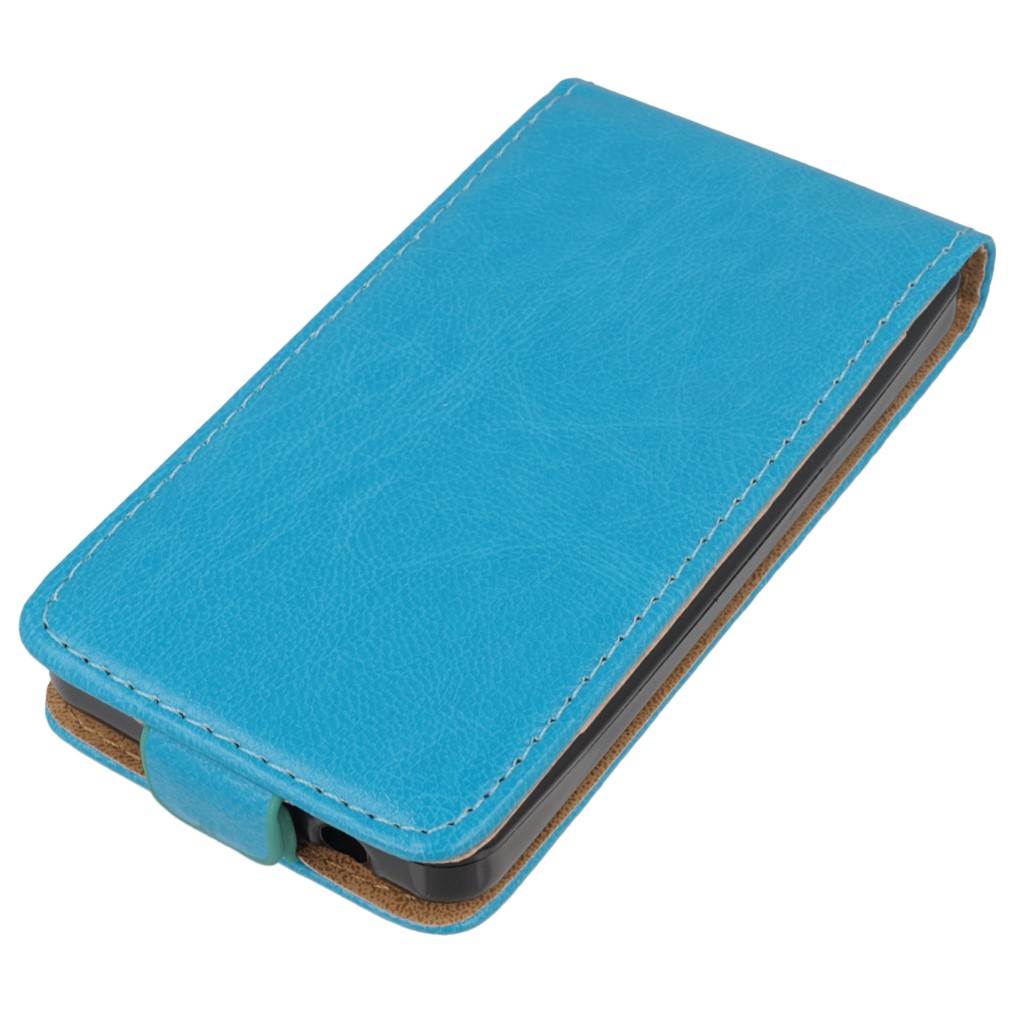 Pokrowiec z klapk na magnes Prestige Slim Flexi  niebieski Microsoft Lumia 430 Dual SIM / 2
