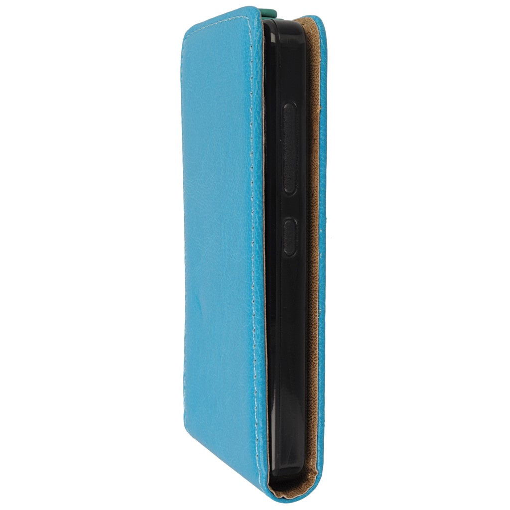 Pokrowiec z klapk na magnes Prestige Slim Flexi  niebieski Microsoft Lumia 430 Dual SIM / 6