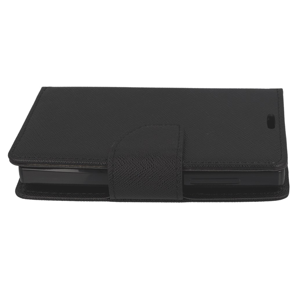 Pokrowiec etui z klapk na magnes Fancy Case czarne Microsoft Lumia 640 XL Dual SIM / 6