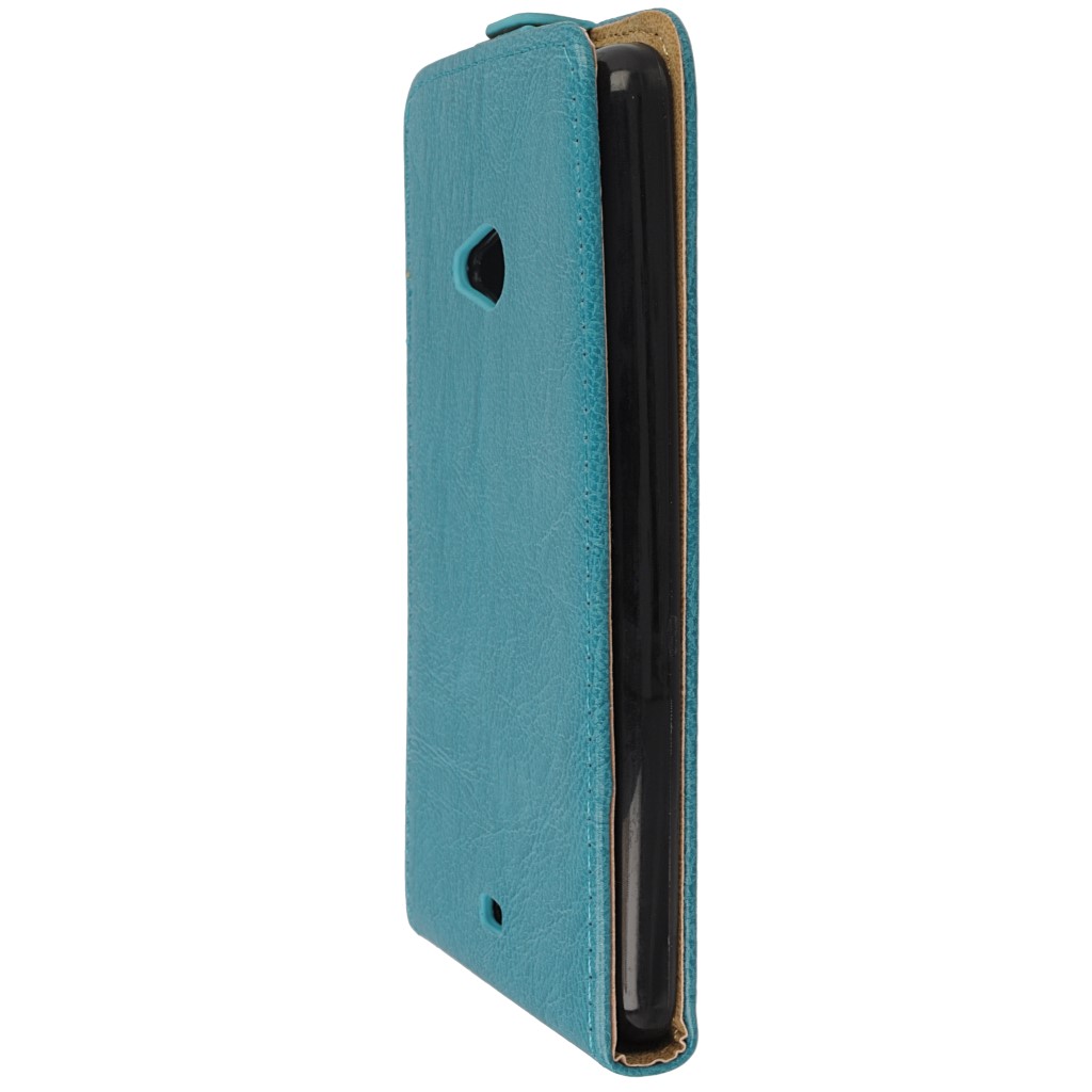 Pokrowiec z klapk na magnes Prestige Slim Flexi morski Microsoft Lumia 540 Dual SIM / 6
