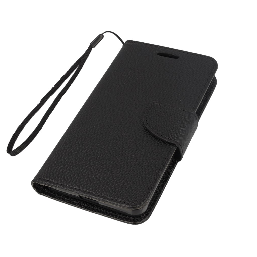 Pokrowiec etui z klapk na magnes Fancy Case czarne Microsoft Lumia 640 Dual SIM / 2