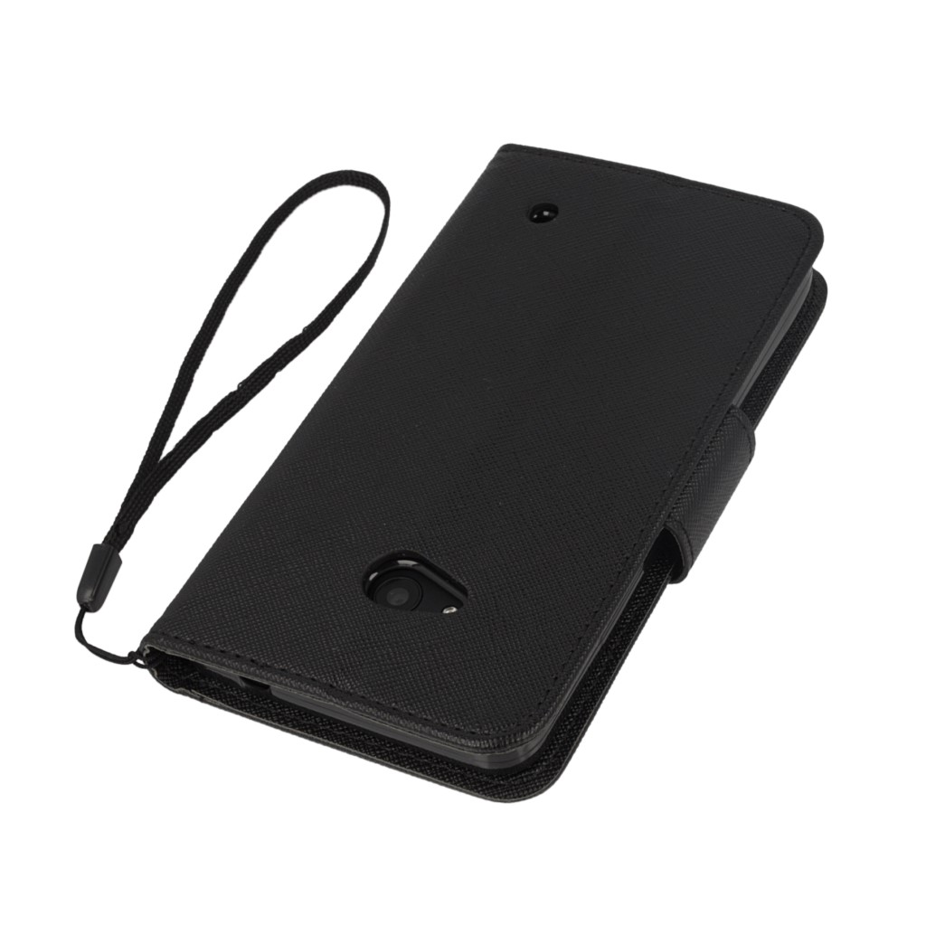 Pokrowiec etui z klapk na magnes Fancy Case czarne Microsoft Lumia 640 Dual SIM / 5