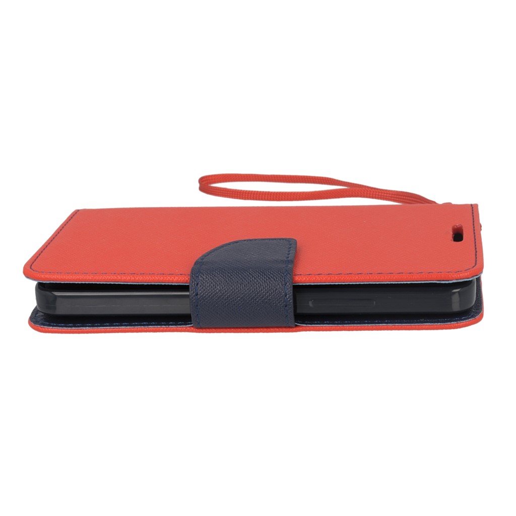 Pokrowiec etui z klapk na magnes Fancy Case czerwono-granatowe Microsoft Lumia 640 Dual SIM / 6