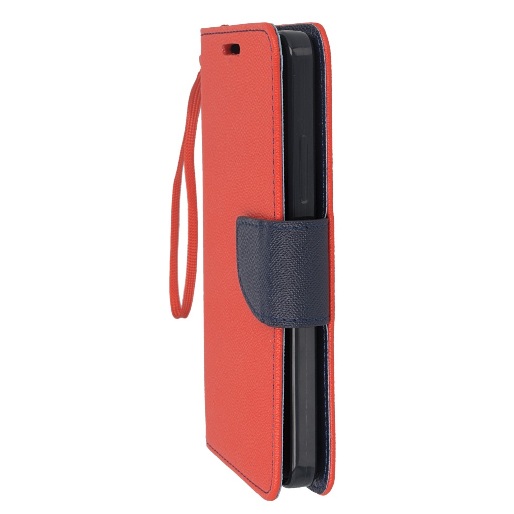 Pokrowiec etui z klapk na magnes Fancy Case czerwono-granatowe Microsoft Lumia 640 Dual SIM / 7