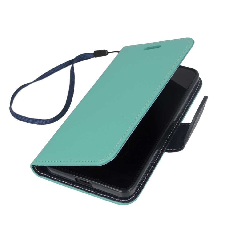 Pokrowiec etui z klapk na magnes Fancy Case mitowo-granatowe Microsoft Lumia 640 Dual SIM