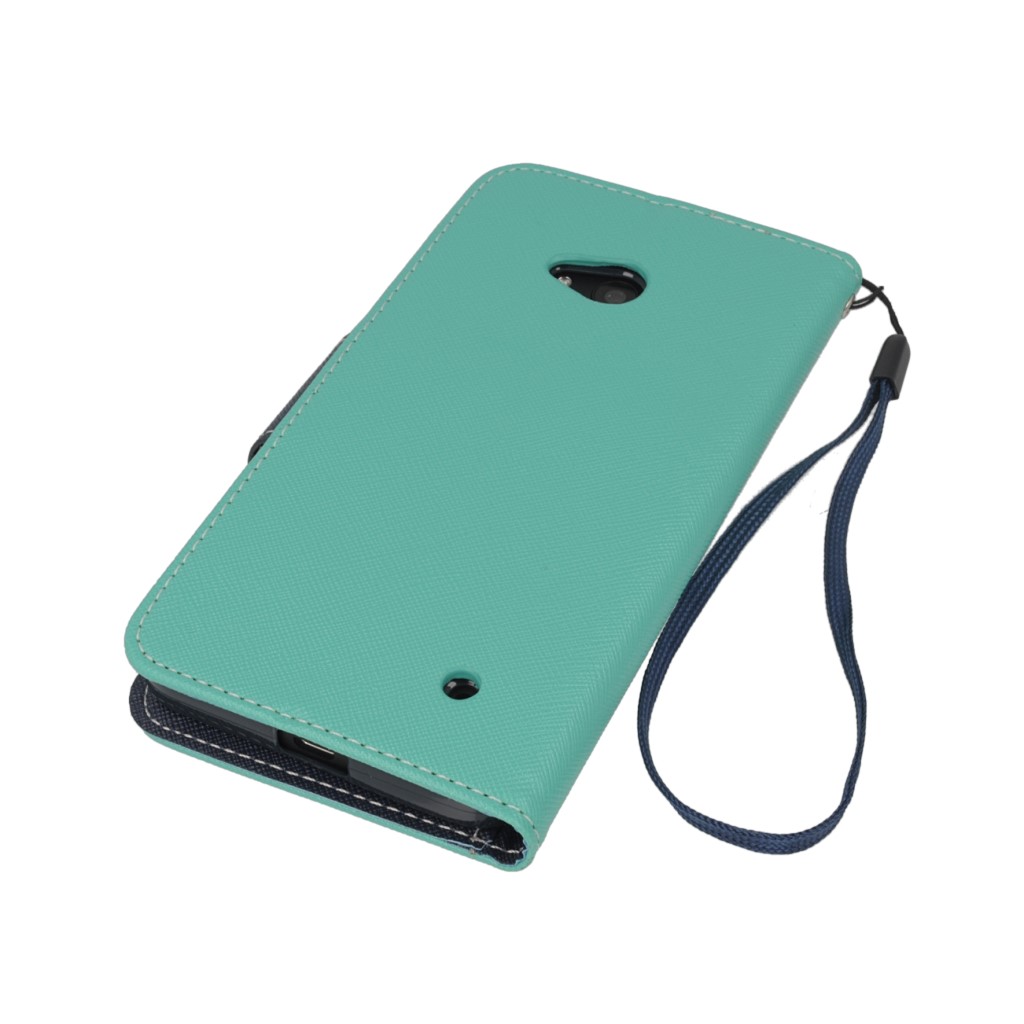 Pokrowiec etui z klapk na magnes Fancy Case mitowo-granatowe Microsoft Lumia 640 Dual SIM / 4