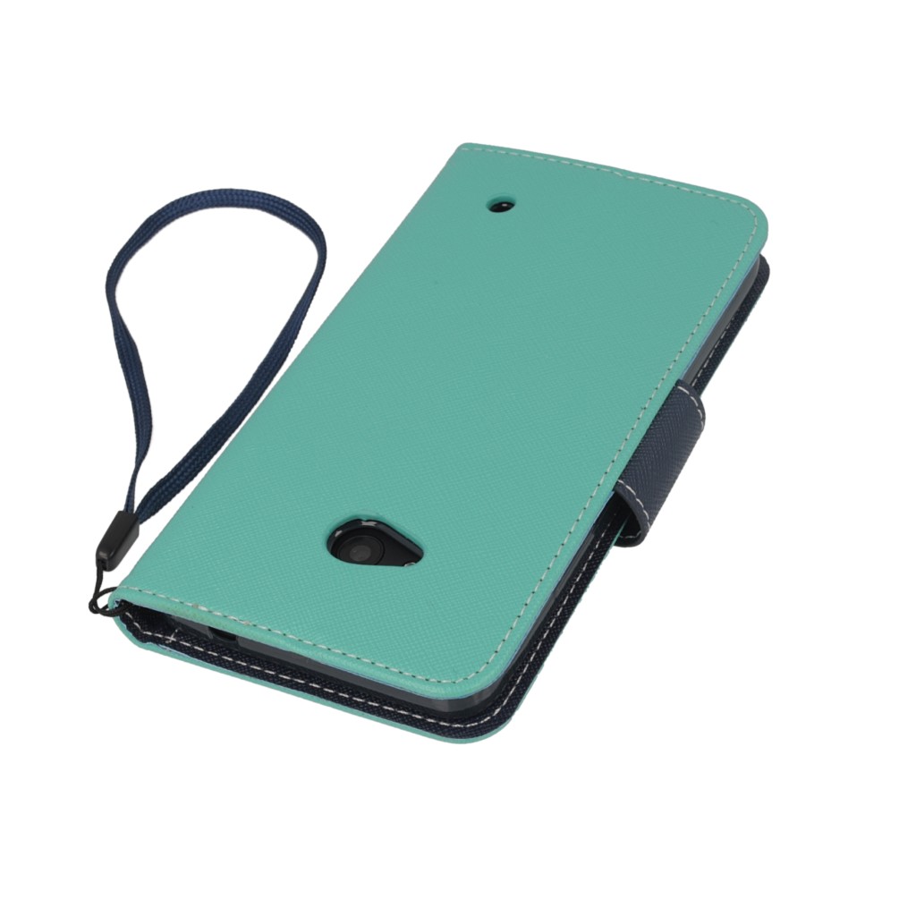 Pokrowiec etui z klapk na magnes Fancy Case mitowo-granatowe Microsoft Lumia 640 Dual SIM / 5