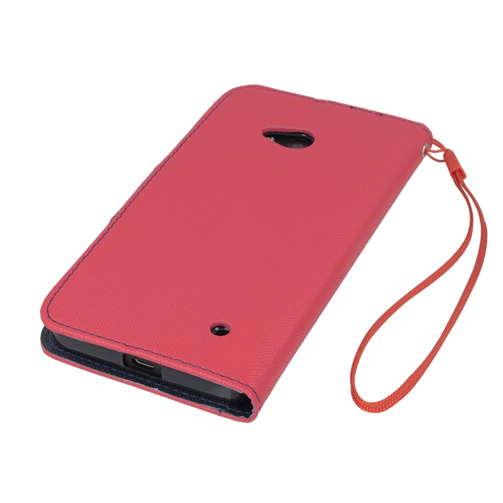 Pokrowiec etui z klapk na magnes Fancy Case rowo-granatowe Microsoft Lumia 640 Dual SIM / 4