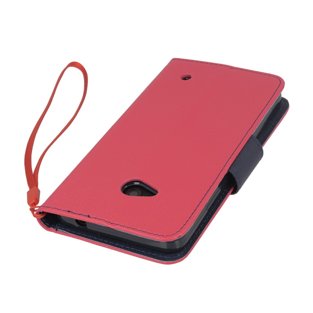 Pokrowiec etui z klapk na magnes Fancy Case rowo-granatowe Microsoft Lumia 640 Dual SIM / 5