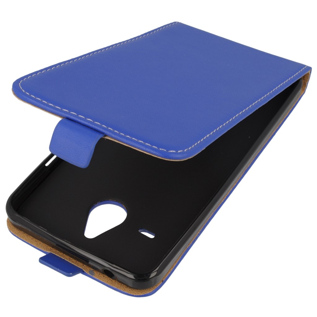 Pokrowiec z klapk na magnes Prestige Slim Flexi  niebieski Microsoft Lumia 640 XL Dual SIM