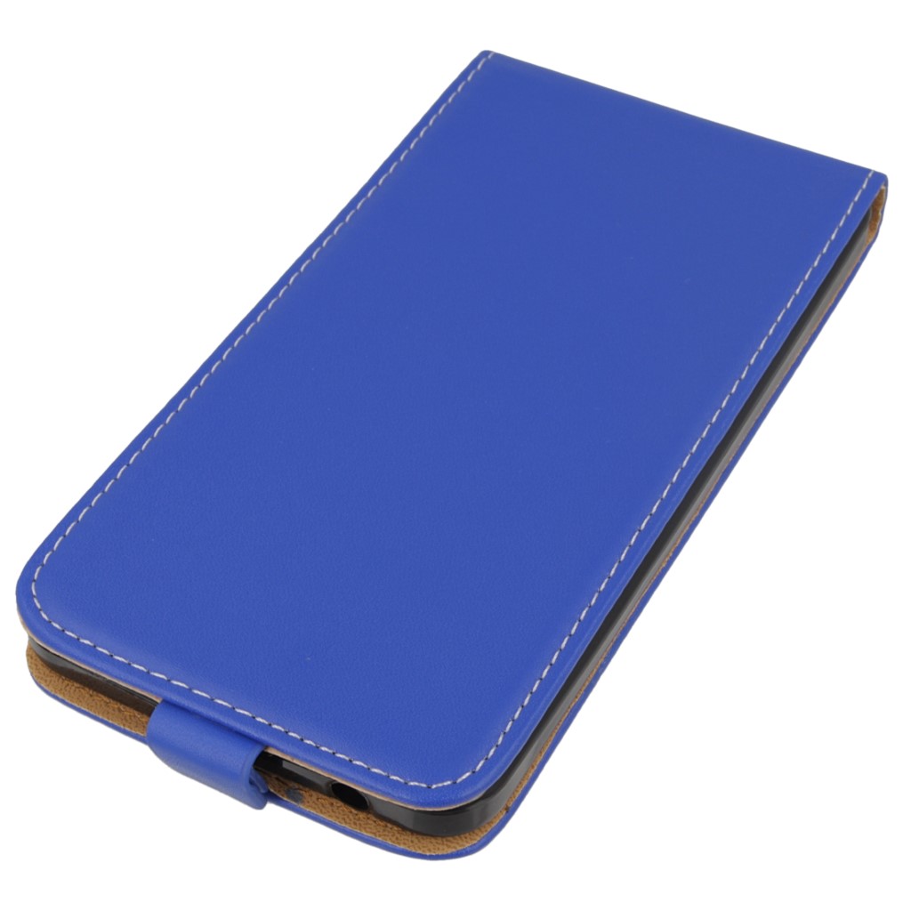 Pokrowiec z klapk na magnes Prestige Slim Flexi  niebieski Microsoft Lumia 640 XL Dual SIM / 2