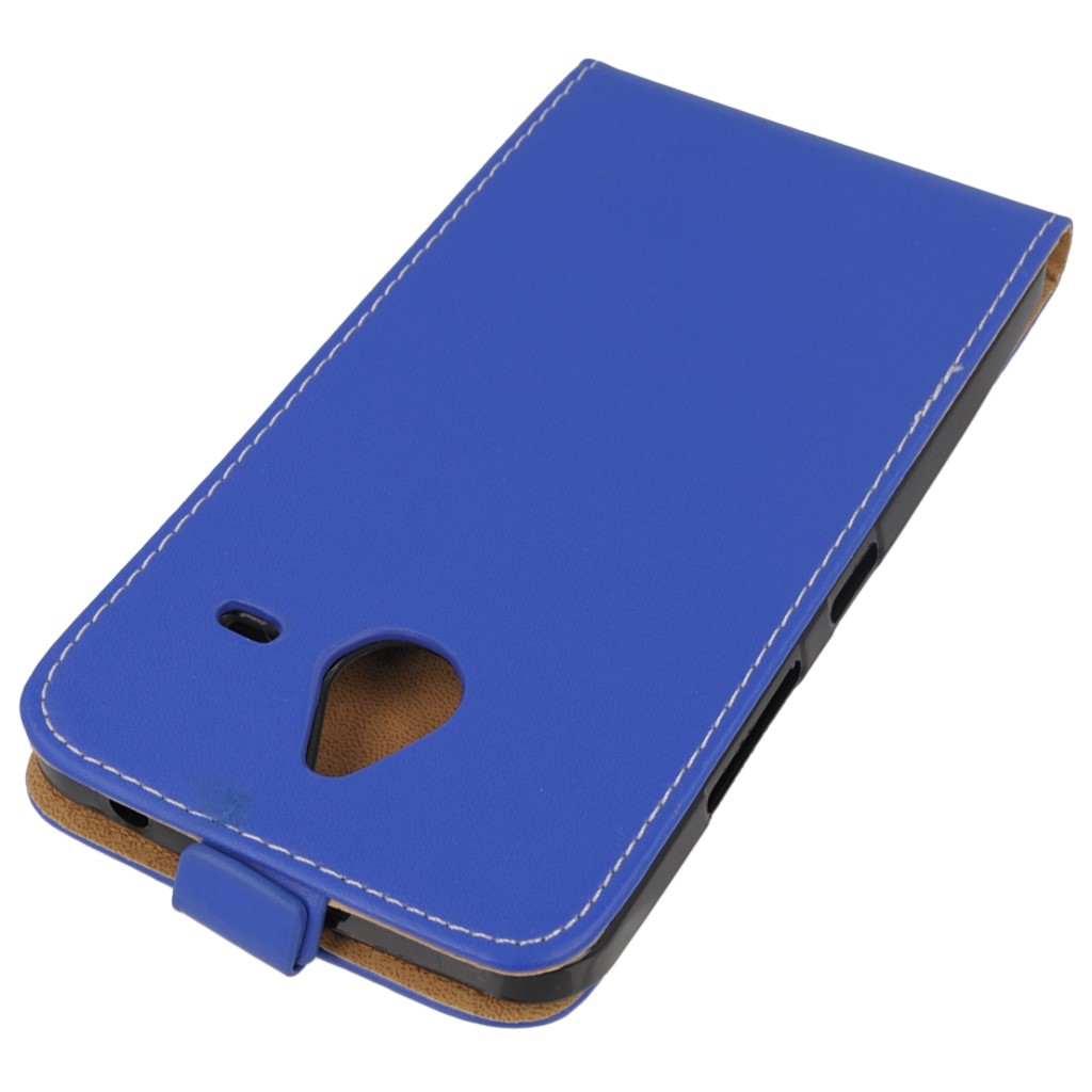 Pokrowiec z klapk na magnes Prestige Slim Flexi  niebieski Microsoft Lumia 640 XL Dual SIM / 3