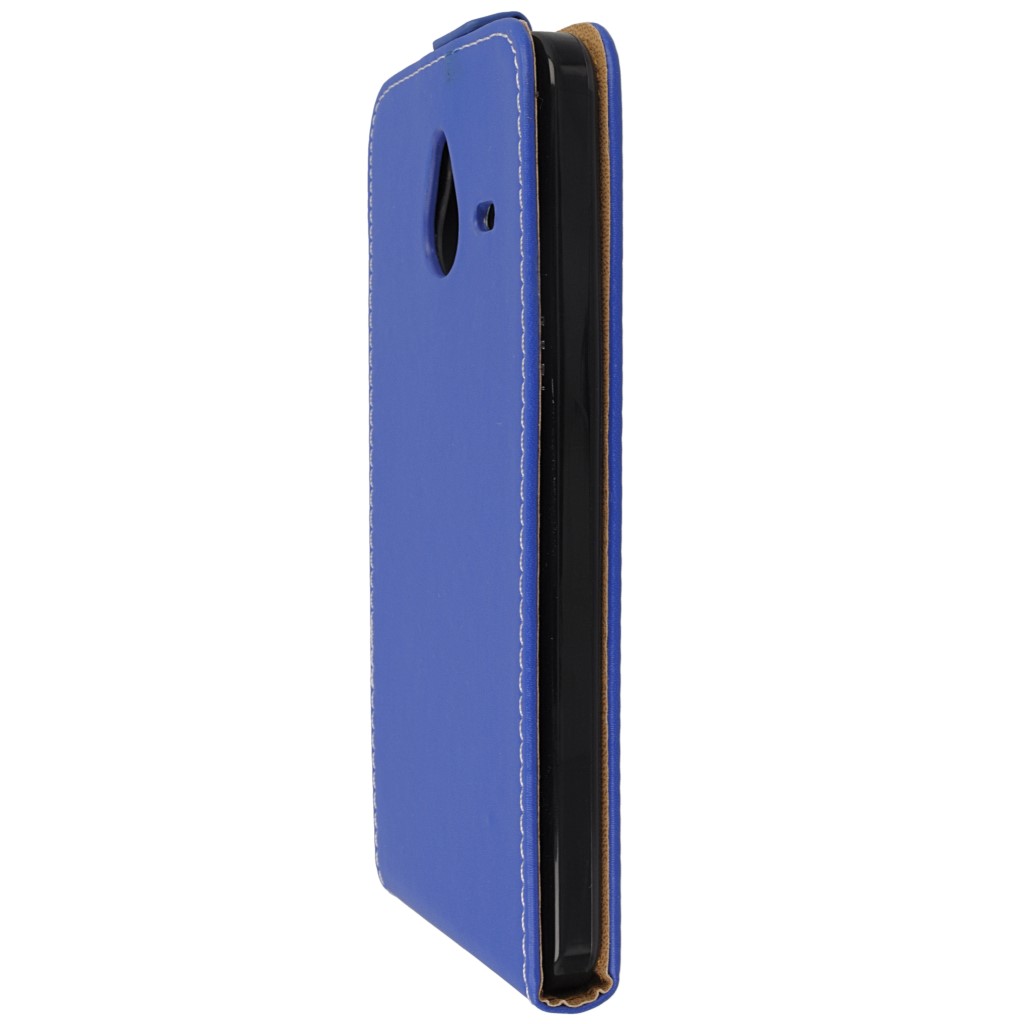 Pokrowiec z klapk na magnes Prestige Slim Flexi  niebieski Microsoft Lumia 640 XL Dual SIM / 8