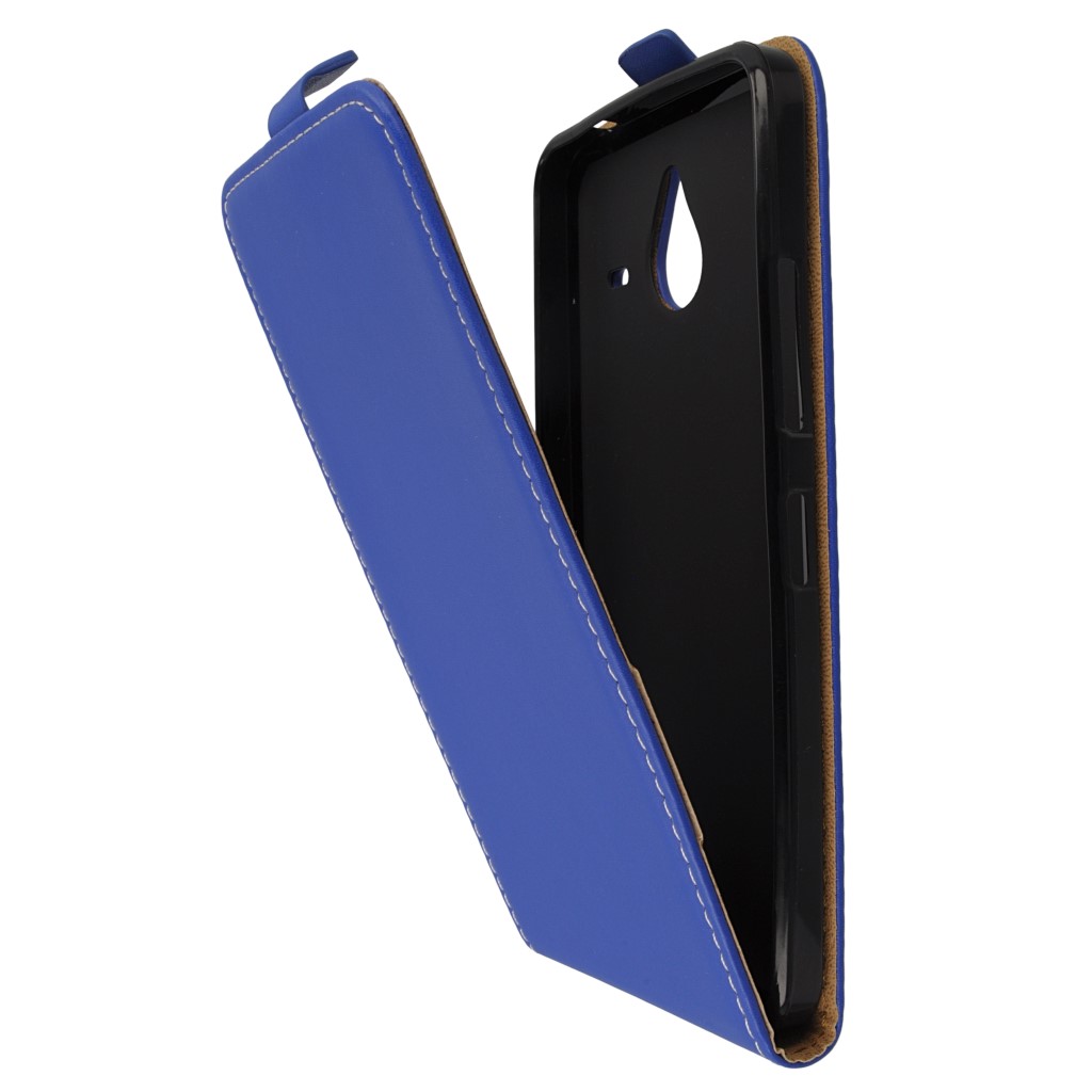 Pokrowiec z klapk na magnes Prestige Slim Flexi  niebieski Microsoft Lumia 640 XL Dual SIM / 9